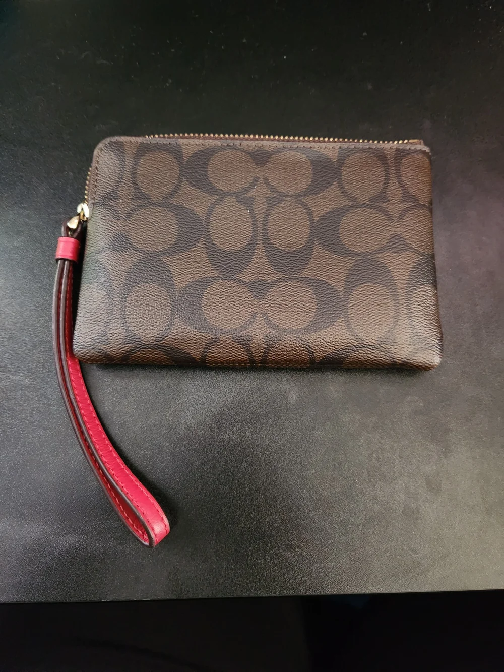 Coach wristlet brown